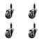 Service Caster 3'' SS Gray Poly Wheel Swivel 1'' Expanding Stem Caster Set, 4PK SCC-SSEX20S314-PPUB-1-4 - alternate 1